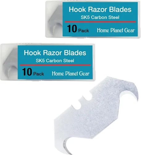 Miniatura 8 de Cuchillas dentadas para cuchillo utilitario – Paquete de diez maquinillas de afeitar de sierra SK5 de alta resistencia para reemplazo de cortador