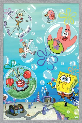 Miniatura 9 de Trends International Nickelodeon Spongebob Squarepants - Póster de burbujas de pared, 14.725 x 22.375 pulgadas, versión con marco de madera tipo