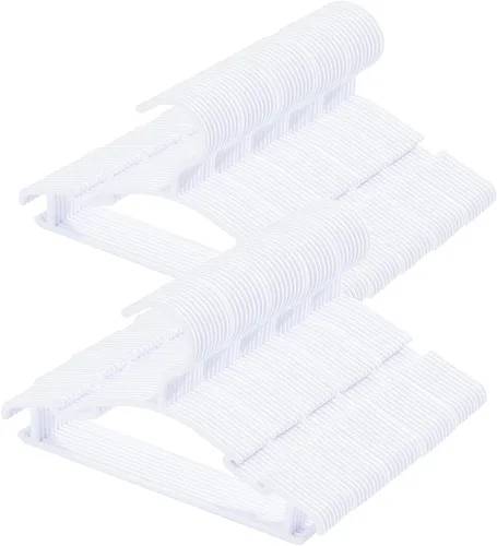 Miniatura 12 de Paquete de 60 perchas blancas para ropa de bebé, antideslizantes, para ropa de recién nacido, para regalo, para ropa de recién nacido, percha Blanco