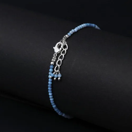 Miniatura 126 de Gempires - Pulseras de cuentas de piedras preciosas hechas a mano, ligeras, de cristal, para uso diario, hipoalergénicas, de 8 pulgadas, chapadas