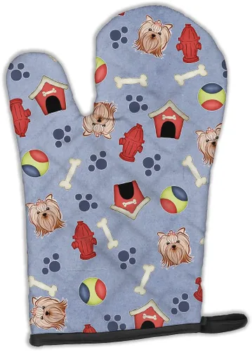 Miniatura 250 de Caroline's Treasures BB4020OVMT Dog House Collection Border Collie - Guante de horno grueso resistente al calor para sartenes calientes y horno