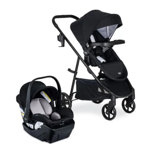 Miniatura 11 de Sistema de viaje para bebé Britax Willow Brook, conjunto de asiento de coche y cochecito con base Aspen, tecnología ClickTight, sistema RightSize