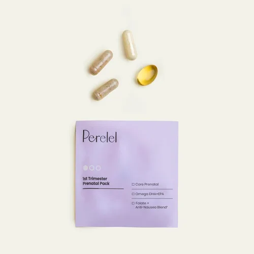 Miniatura 5 de Perelel Paquete prenatal del primer trimestre, multivitamínico con folato, vitamina D, Omega 3, hierro y jengibre, apoyo nutricional