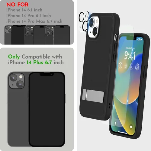 Miniatura 2 de Funda magnética para iPhone 14 Plus de 6.7 pulgadas (2022), soporte delgado con protector de pantalla compatible con Magsafe a prueba de golpes