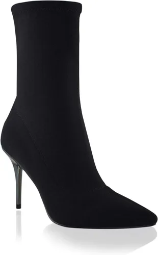Miniatura 4 de vivianly Botines elásticos con punta puntiaguda, botas de tobillo a media pantorrilla, botas de tacón de aguja para mujer