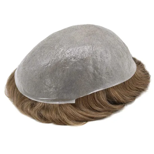 Miniatura 40 de Toupee for Men Human Hair Pieces Ultra Thin Skin Mens Toupee Hair Replacement System Mens Hair Units for Men