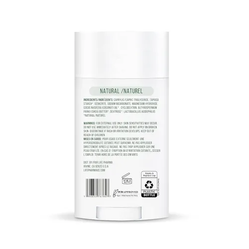 Miniatura 4 de Desodorante natural, sin aluminio para mujeres y hombres con probióticos, aceite de coco, manteca de karité 2.65 oz (75 g)