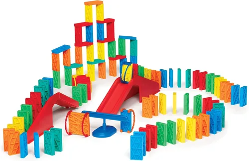 Miniatura 7 de Bulk Dominoes Kit de dominó cinético Juego de dominó, juguetes pequeños STEM STEAM, juegos familiares para niños, juguetes y juegos para niños