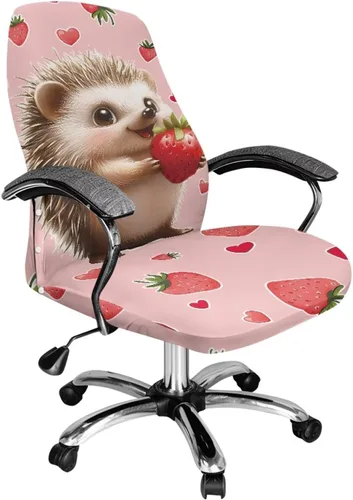 Miniatura 45 de Funda para silla de oficina de mármol morado, lavable, funda para silla de escritorio, fundas para silla de computadora para silla giratoria, silla