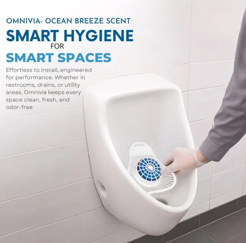 Miniatura 2 de The ULTIMATE - Pasteles de orina para baño de hombres, hasta 3000 mechones, paquete de 12 desodorantes de pantalla de orinal, brisa oceánica, diseño