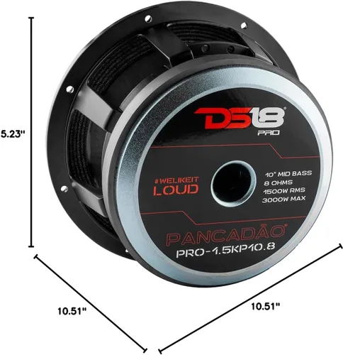 Miniatura 9 de DS18 PRO - Altavoz brasileño MID BASS, potente audio para automóvil de rango medio con respuesta de graves