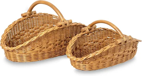 Miniatura 7 de The Basket Lady Cesta de Mimbre Recolectora, Pequeña, 18.5 pulg. L x 10 pulg. A x 9 pulg. Al, Sandstone (Se Vende Individualmente)
