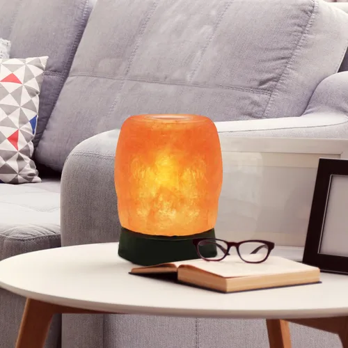 Miniatura 2 de Himalayan Glow Lámpara de sal USB de terapia de aroma natural con base plástica, luz de noche de sal rosa