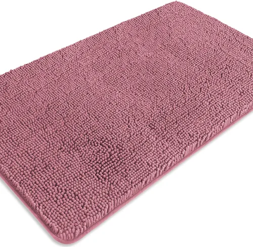 Miniatura 638 de Alfombra de baño pequeña de 12 x 18 pulgadas, lavable y absorbente, antideslizante, alfombra de baño de felpilla gruesa y suave para baño, ducha