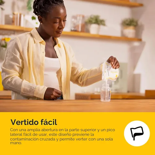 Miniatura 6 de Bolsas de almacenamiento de leche materna Medela Easy Pour 200 unidades 210ml/7oz Desechables, a prueba de fugas, congelación rápida, protección