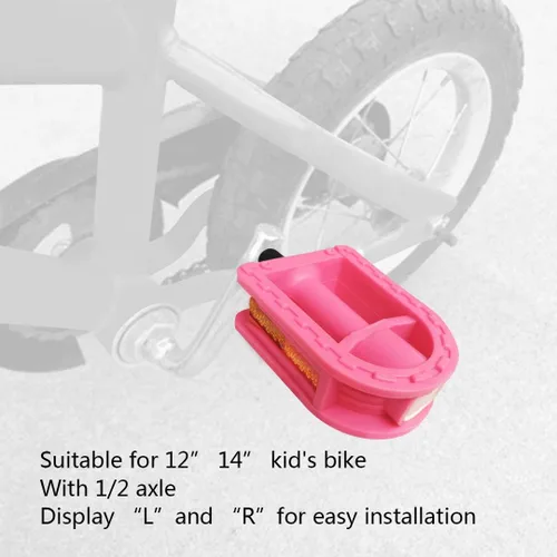 Miniatura 2 de Pedales de bicicleta para niños mejorados, pedales de bicicleta de 1/2 pulgadas, 1 par de pedales de husillo para niños, resina para bicicletas