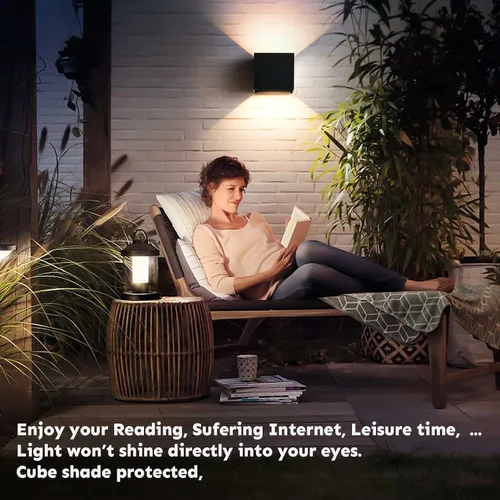Miniatura 6 de Luces de Pared Exteriores Modernas 20W Luz de Paquete de Pared LED con Haz de Luz Ajustable Hacia Arriba y Hacia Abajo Impermeable Apliques de Pared