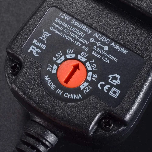 Miniatura 7 de SoulBay – Adaptador de CC/CA de multi voltios, universal, 12 W, cambio de fuente de poder con 6 enchufes adaptadores a elección, apto