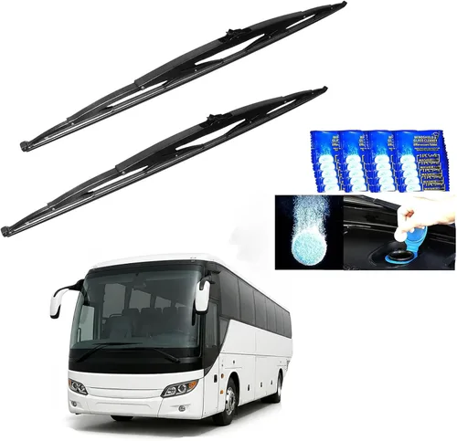 Limpiaparabrisas de 24 pulgadas para RV o autocaravana, juego de limpiaparabrisas para parabrisas de RV de 12 mm con gancho en J, con 20 pastillas