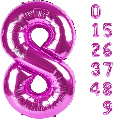 Miniatura 66 de Globos de números de 5 globos de 40 pulgadas, decoraciones de cumpleaños azules para niños y niñas, globos de números azul marino grandes