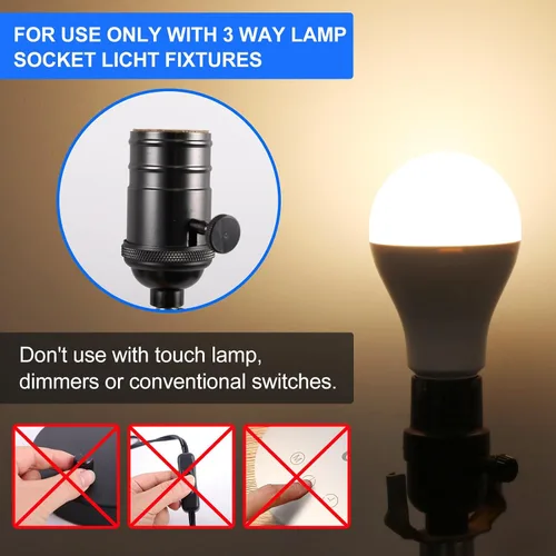 Miniatura 4 de E ENERGETIC LIGHTING Bombilla LED A21 de 3 vías superbrillante de 50/100/150 W, 800/1600/2200 lúmenes, 2700 K blanco suave, no regulable, base E26