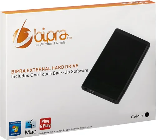 Miniatura 5 de Disco duro portátil externo incluye software de respaldo de un toque, negro, FAT32 (80 GB)