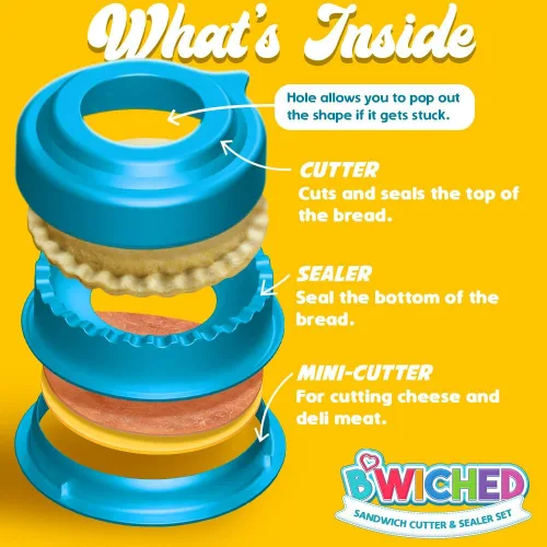 Miniatura 3 de Cortador y sellador de sándwich (círculo) - Preparador de sándwiches sin corteza - Ideal para fiambrera y caja de Bento - Almuerzo para niños
