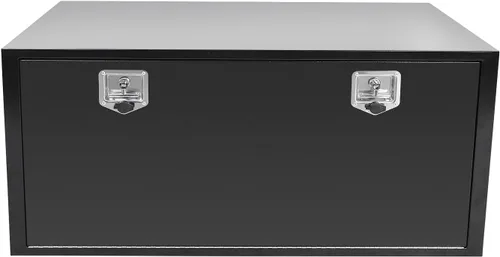 Miniatura 8 de Caja de herramientas de acero para debajo del cuerpo del camión, organizador de caja de herramientas de 18 x 12 x 14 con cerradura y llaves