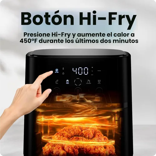 Miniatura 5 de Chefman - Freidora de aire de 6 QT compacta para comidas rápidas y fáciles en minutos, cuenta con tecnología Hi-Fry para una textura extra
