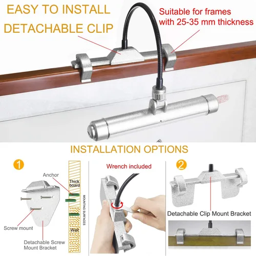 Miniatura 6 de BIGMONAT Luz de imagen recargable por USB, luz LED inalámbrica con control remoto, luz de pintura giratoria, cabezal de 3 modos de iluminación