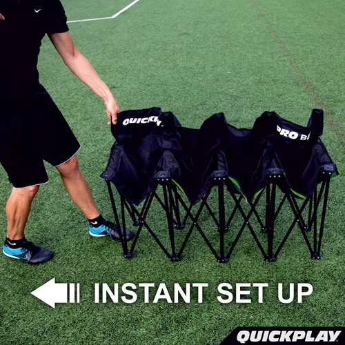 Miniatura 7 de QUICKPLAY PRO - Banco plegable portátil – Disponible en 4, 6 y 9 asientos y refugio de 6 asientos Asientos resistentes y de instalación rápida