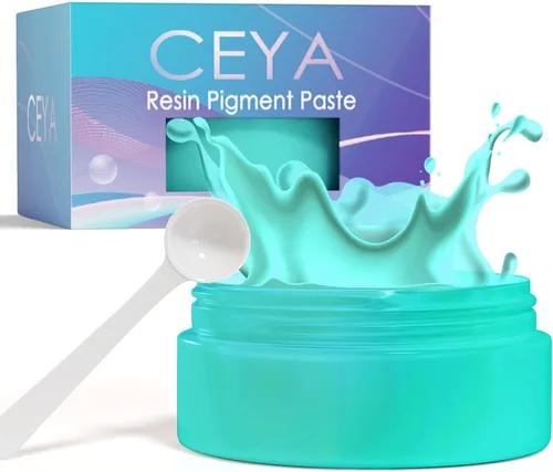 Ceya Pasta de pigmento de resina verde botella, 3.5 onzas/3.53 oz pigmento de tinte epoxi opaco tinte de resina epoxi colorante más concentrado para