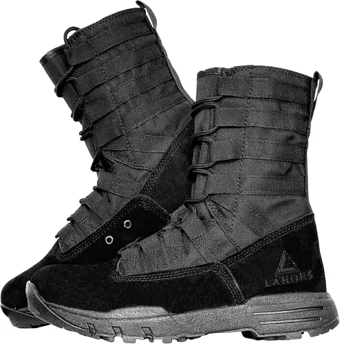 Miniatura 9 de Botas tácticas militares de combate ligeras para hombre. Botas de desierto al aire libre para senderismo, ejército, transpirables, con cremallera