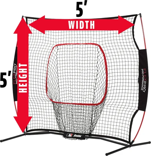 Miniatura 2 de Franklin Sports MLB Flexpro Baseball + Softball Net - 7' x 7' & 5' x 5' Travel Training Nets for Batting Practice, Pitching + Hitting