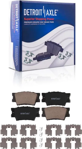 Miniatura 70 de Detroit Axle - Pastillas de freno traseras para Honda Odyssey 2011-2017 Pilot 2007-2013 MDX 2010-2013 ZDX 2010-2013 Pastillas de freno de cerámica