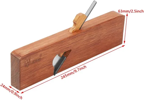 Miniatura 4 de Herramienta de mano de avión de madera de palisandro para madera de corte de madera herramienta de carpintería de 9.646 in