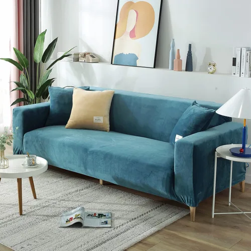 Miniatura 3 de MIFXIN Funda elástica de terciopelo para sofá, 1 pieza, funda de elastano para sillón, protector de muebles para sala de estar, decoración del hogar