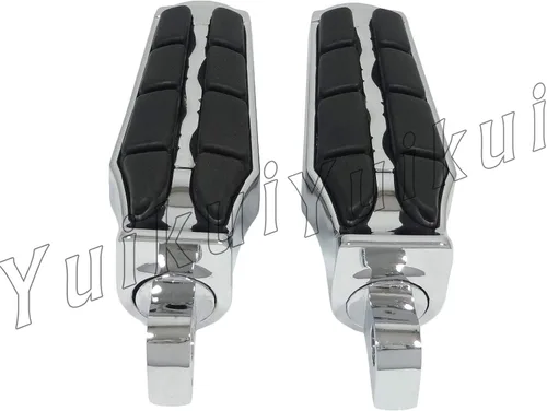 Miniatura 13 de Cromado o negro motocicleta Premium universal trasero pie clavija para pasajero con adaptadores de montaje macho para Honda VTX 1300 C/R/S/T Estilo2