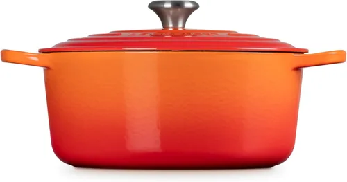 Miniatura 4 de Le Creuset Horno holandés redondo de hierro fundido esmaltado, 7.25 cuartos de galón, Fuego Llama