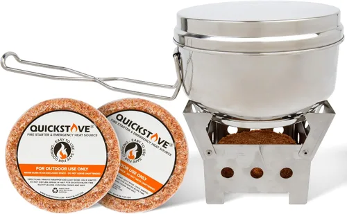 Miniatura 9 de Kit de cocina de emergencia portable para campamento. Estufa multigasolina, olla de acero inoxidable y alimentos, ideal pata kits de supervivencia