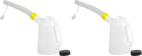 Miniatura 3 de WirthCo Funnel King 94360 - Recipiente de medición graduado translúcido de alta densidad, 1 cuarto de galón, 1 litro, polietileno, boquilla flexible