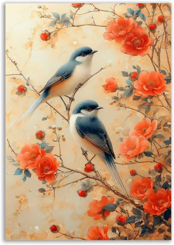 ZUMOOO Vintage Flower Wall Art Wonderful For Modern Living Room, Bedroom, Hotel, Apartment,Restaurant, Kitchen, Classroom, Office Stylish Wall