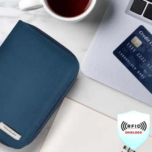 Miniatura 3 de Travelon Cartera con Cremallera para Pasaporte con Bloqueo RFID Cartera para Pasaporte, Negro