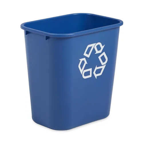 Miniatura 5 de Rubbermaid Commercial Products - Basurero de escritorio de resina plástica Azul