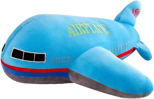 Miniatura 2 de Juguete de peluche de 15.7 pulgadas, almohada de peluche de avión, cojín suave de avión de juguete, bonita decoración de guardería y juguete