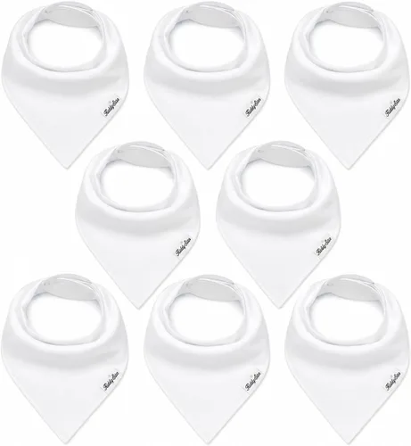 Miniatura 26 de KiddyStar Organic Cotton Baby Drool Bibs Soft, Adjustable, Absorbent, Unisex Teething Bandana Bibs for Babies Clásico 1