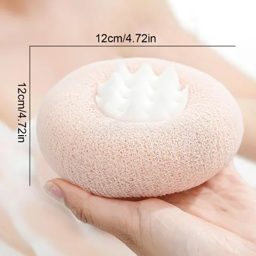 Miniatura 6 de Pelota de baño con ventosa de girasol súper suave, esponjas de baño 2 en 1 mejoradas 2 en 1 para mujeres en ducha, esponja con infusión de gel