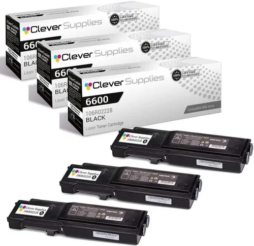 Miniatura 143 de CS compatible Xerox Phaser 6510/WorkCentre 6515 (106r03480) 2 cartuchos de tóner negro para Phaser 6510, WorkCentre 6515 2 negro