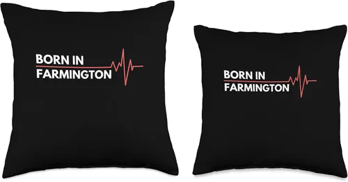 Miniatura 3 de Made In Farmington New Mexico Co. Inc. Made in Farmington New Mexico City of Birth Birthplace - Almohada de 16 x 16 pulgadas, multicolor