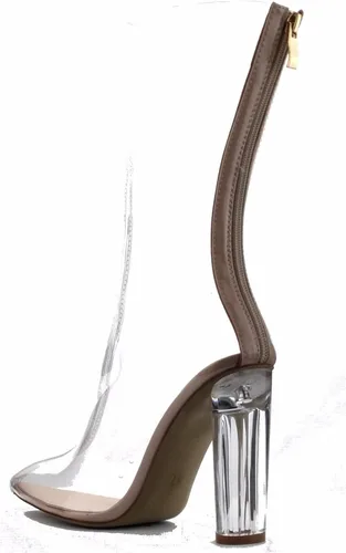 Miniatura 4 de Cape Robbin ELLA-1 - Botas de vestir de plexiglás transparentes para mujer